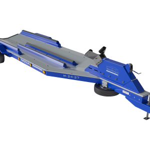 Pangolin Marine 24-27 composite boat trailer front view with corrosion-resistant composite frame and adjustable bunks for saltwater use