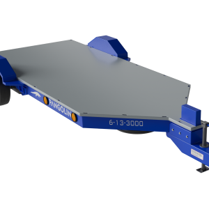 Pangolin Terra 6-13-3000 composite utility trailer front view showing corrosion-resistant composite frame and modular deck
