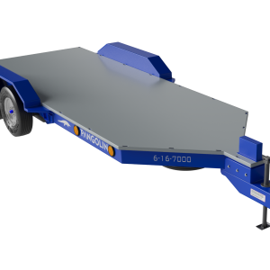 Pangolin Terra 6-16-7000 composite utility trailer front view showing corrosion-resistant composite frame and modular deck