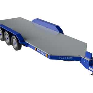 Pangolin Terra 6-22-14000 composite utility trailer front view showing corrosion-resistant composite frame and modular deck