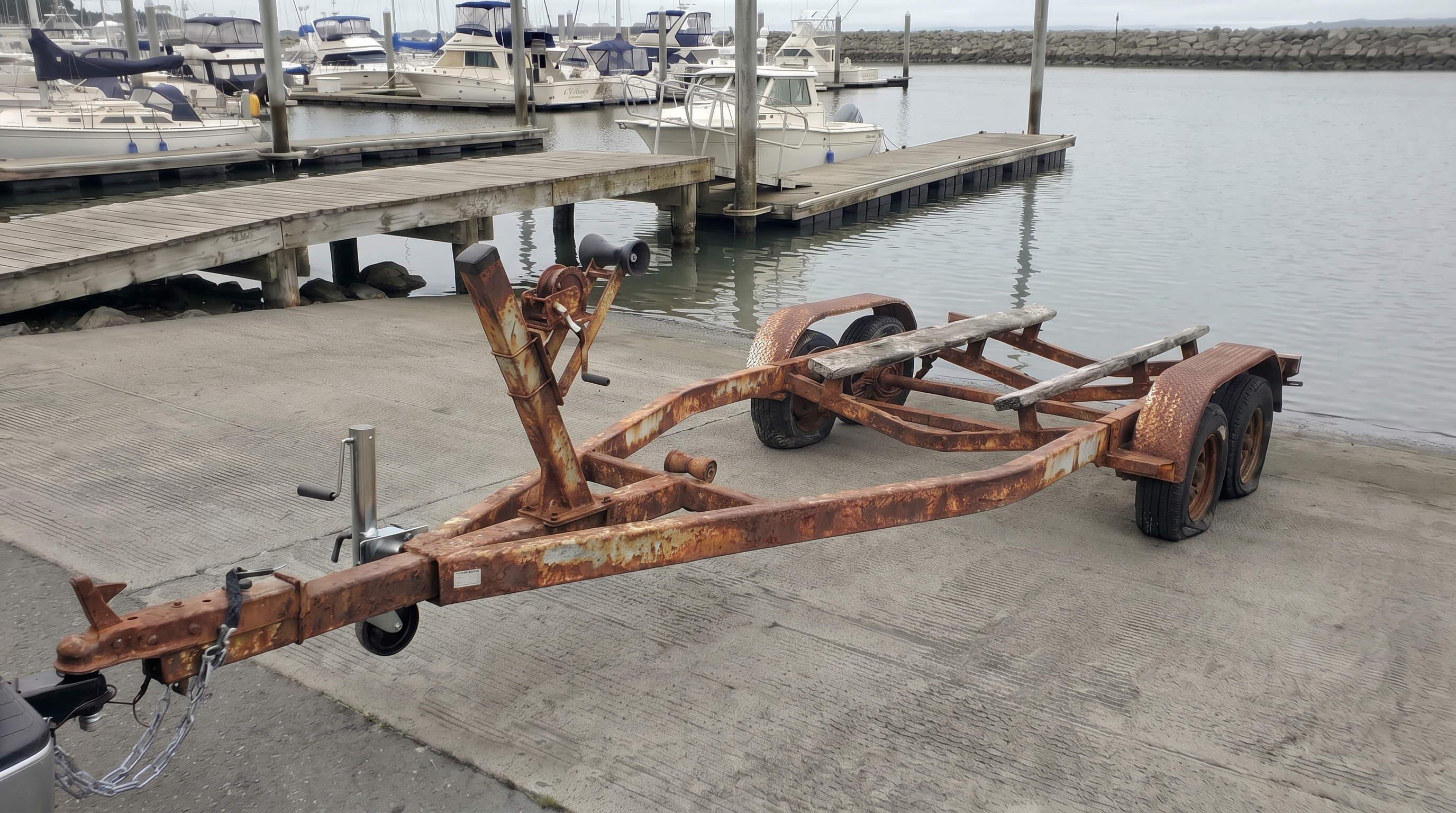 Steel trailer aging frame 5