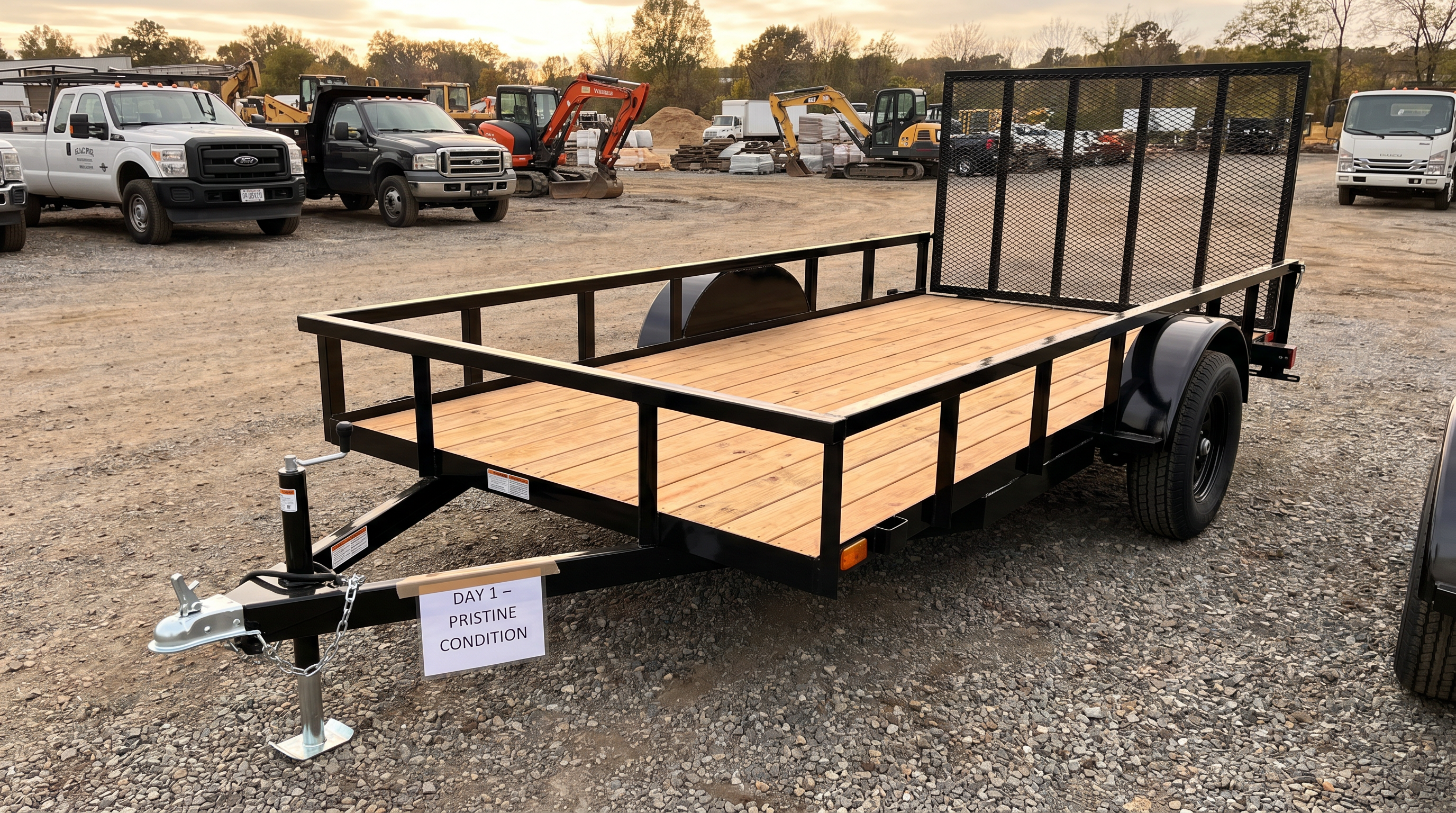Steel trailer aging frame 1